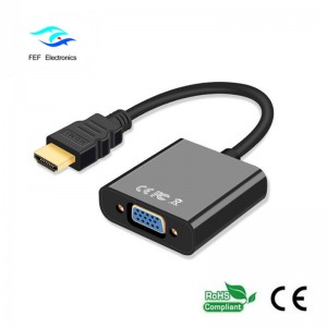 Plug And Play Male to Female 1080p HDMI TO VGA female converter cable Code:FEF-HIC-001