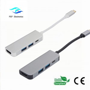 USB Type c/HDMI female + 2*USB3.0 Female + SD + TF Converter Code: FEF-USBIC-022