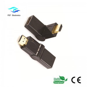 HDMI male to HDMI female adaptor swing type Gold/Nickel plated  Code:FEF-HX-002