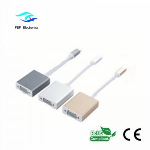 USB 3.1 Type-C male to VGA female converter Code:FEF-USBIC-002