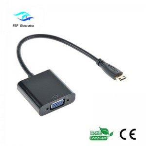Mini HDMI Male to VGA Female Converter  Code:FEF-HIC-004