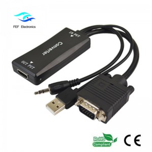 VGA male to HDMI female + Audio + USB power supply  Code:FEF-HIC-011