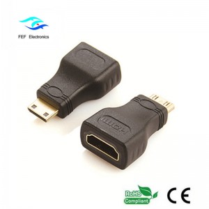 HDMI female to mini HDMI male adaptor gold/nickel plated  Code:FEF-H-022